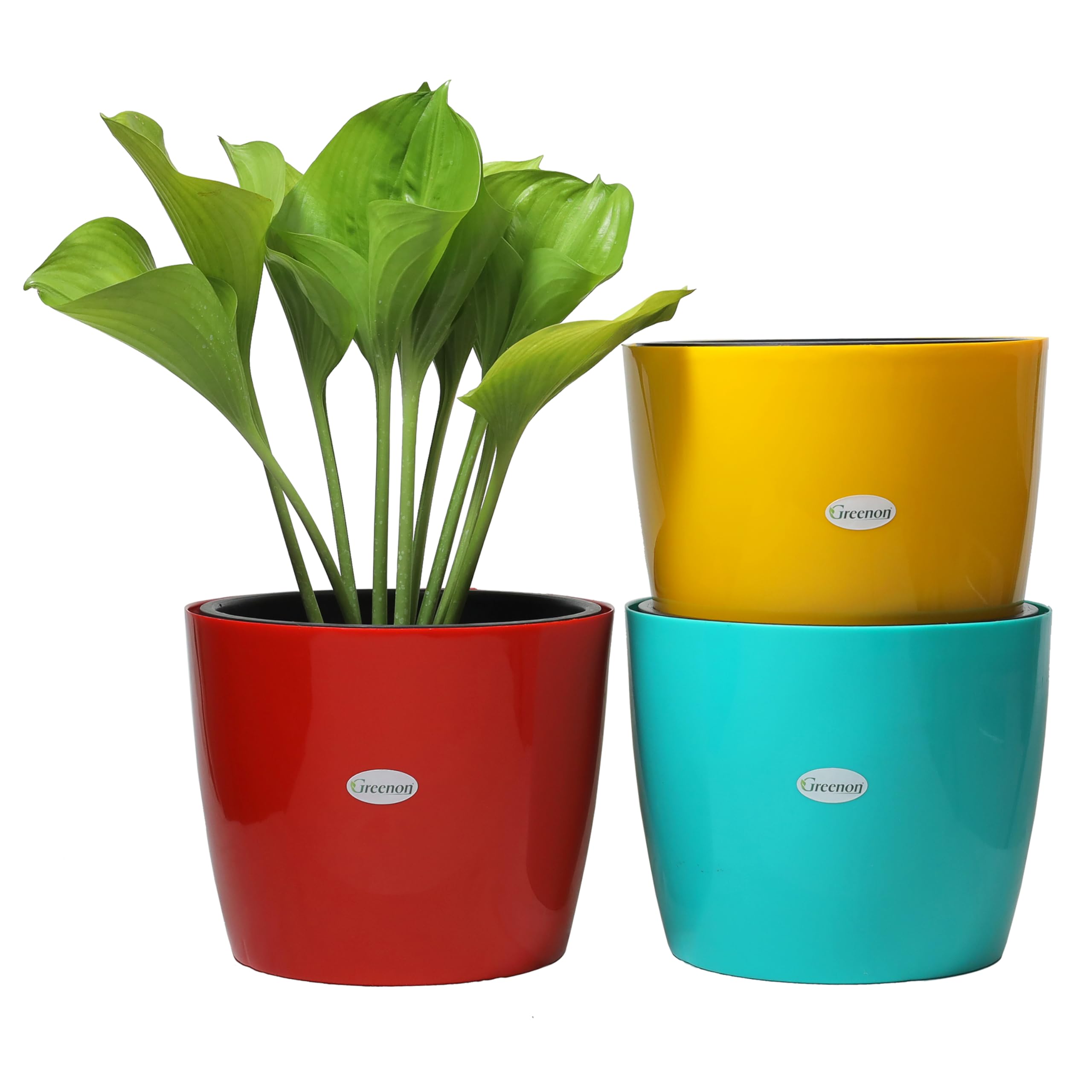 GREENON Self Watering Pots - Set of 3 -22 GREENON Self Watering Pots - Set of 3 -22