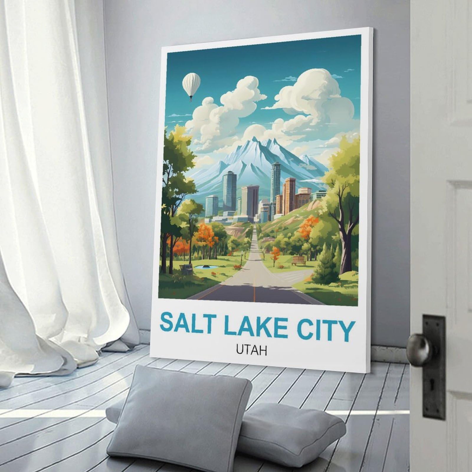 Amazon.com: LNHZGNJN Salt Lake City Utah Vintage Travel Poster