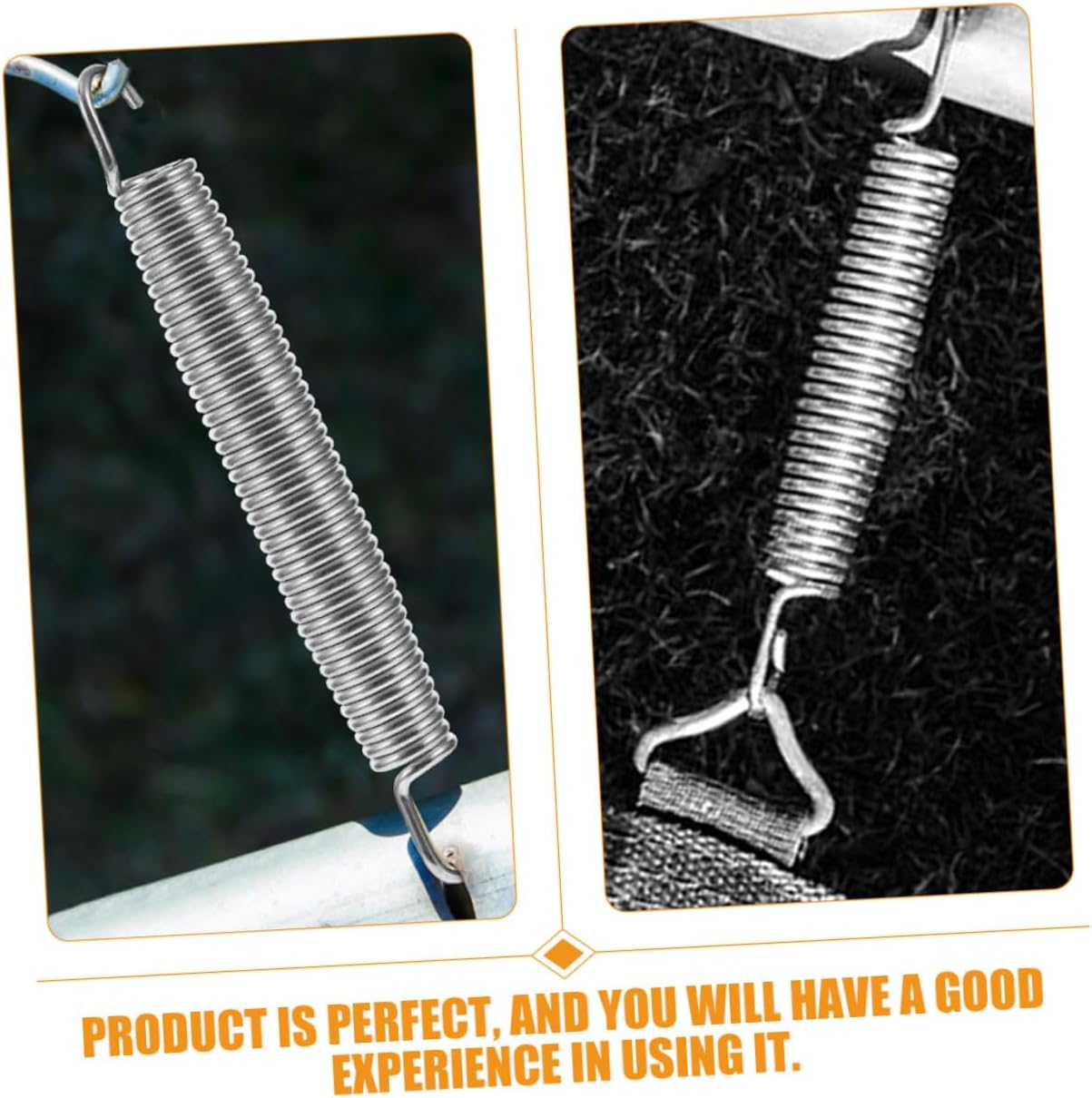 BESPORTBLE Galvanized Steel Trampoline Replacement Springs Small Sturdy Tension Coil Springs with Hook Ends for Outdoor Trampoline Parts Accessories Load-Bearing