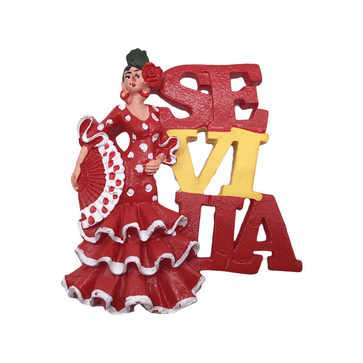 Wedarego Seville Dancer 3D Seville Sevilla Spain Refrigerator Fridge Magnet Tourist Souvenirs Handmade Resin Craft Magnetic Stickers Home Kitchen Decoration Travel Gift