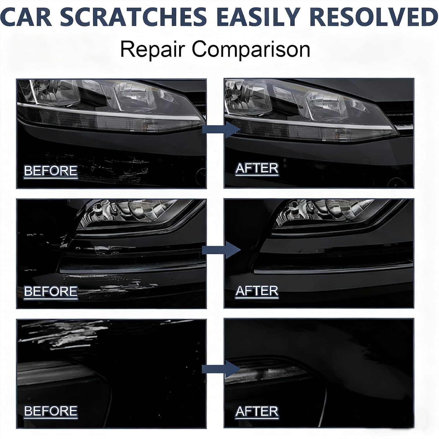 Car Scratch Remover Pen – All Cars Magic Pen, Weatherproof Touch-Up Paint Pen for Minor Clear-Coat Scratches, Quick Fix, Fits All Vehicle Colors, Travel-Friendly (2Pcs)
