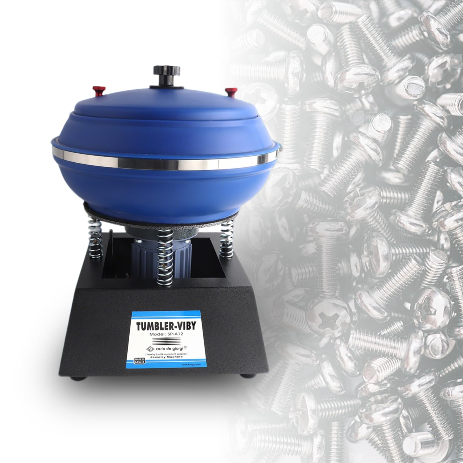 KUSOLE Small vibratory polishing machine, suitable for jewelry, agate, jade, barrels, grinding machines, and metal deburring Upgradedversion