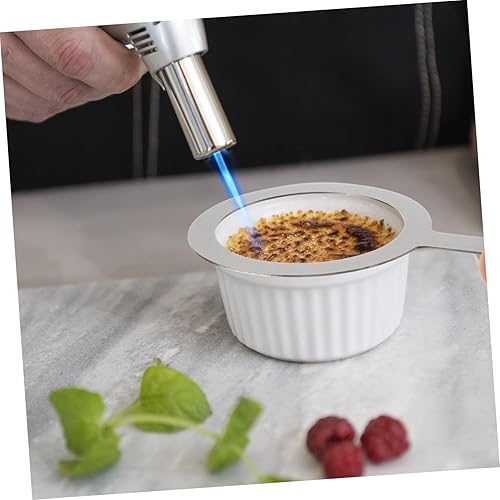 Miniatura 6 de Hemoton 2pcs Creme Brulee Cup Scald Proof Baking Milk Rings Milk Cup Rim Washer Juntas Acero Inoxidable Plata