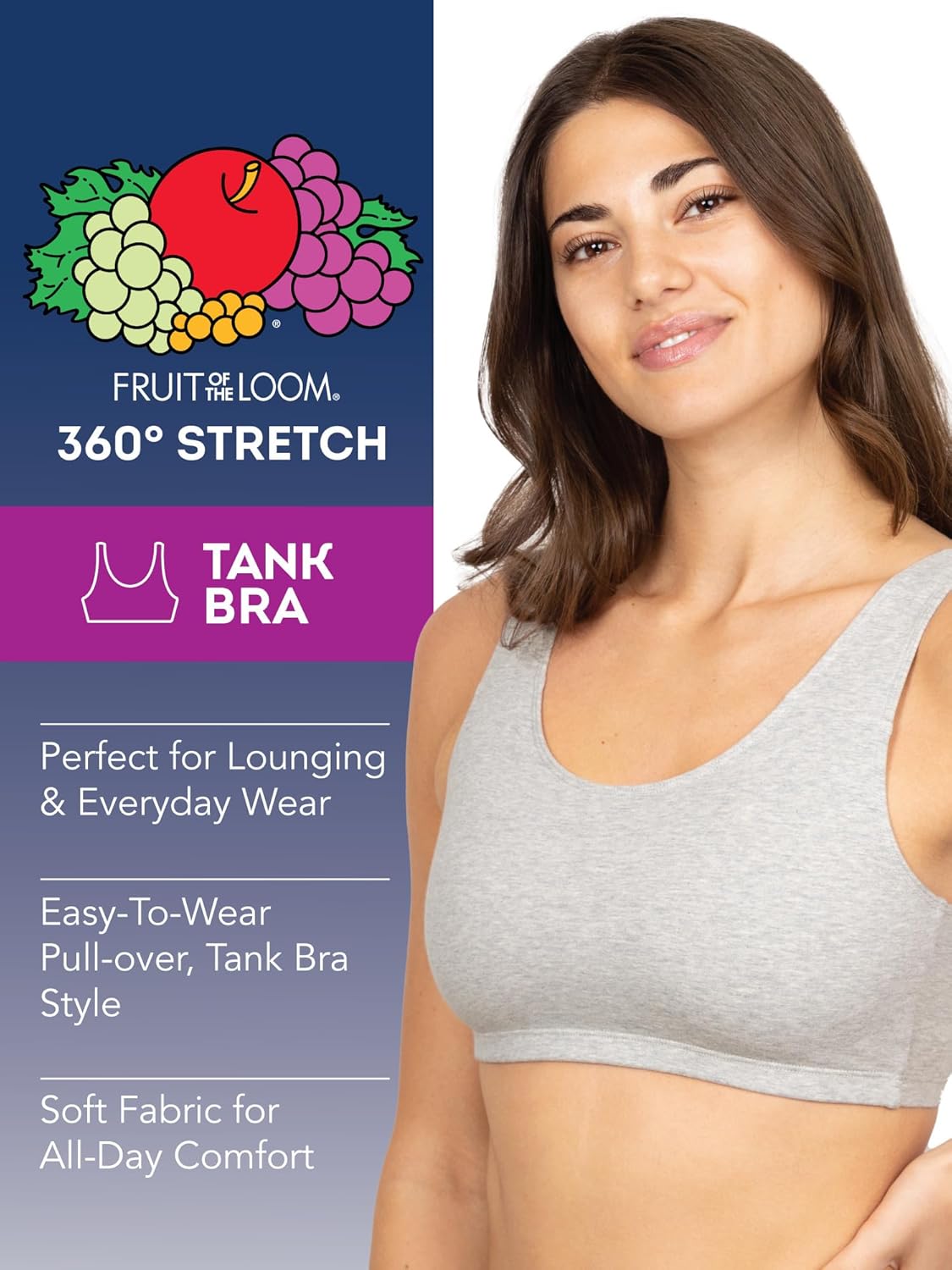 Fruit of The Loom Women's Multi-Pack Tank Top Style Sports Bra - Image 5