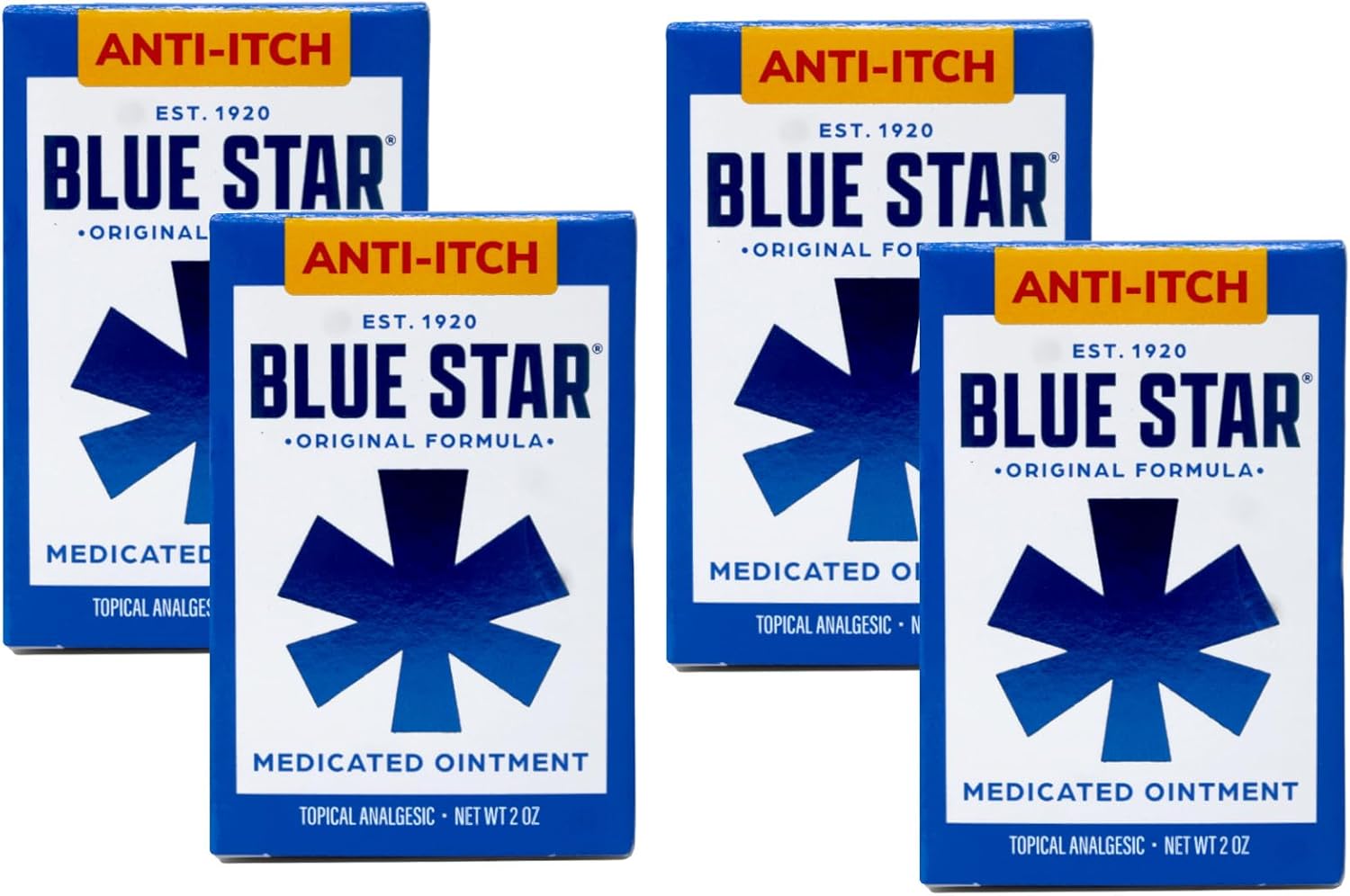 Blue Star Anti-Itch Medicated Ointment 2 oz (Packof 4) VJC#Re
