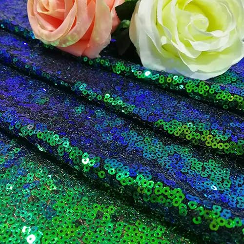 Vista 94 de ShiDianYi Mantel glamoroso de lentejuelas de 1 yarda para mesa de postre de boda, 49.2 in de ancho