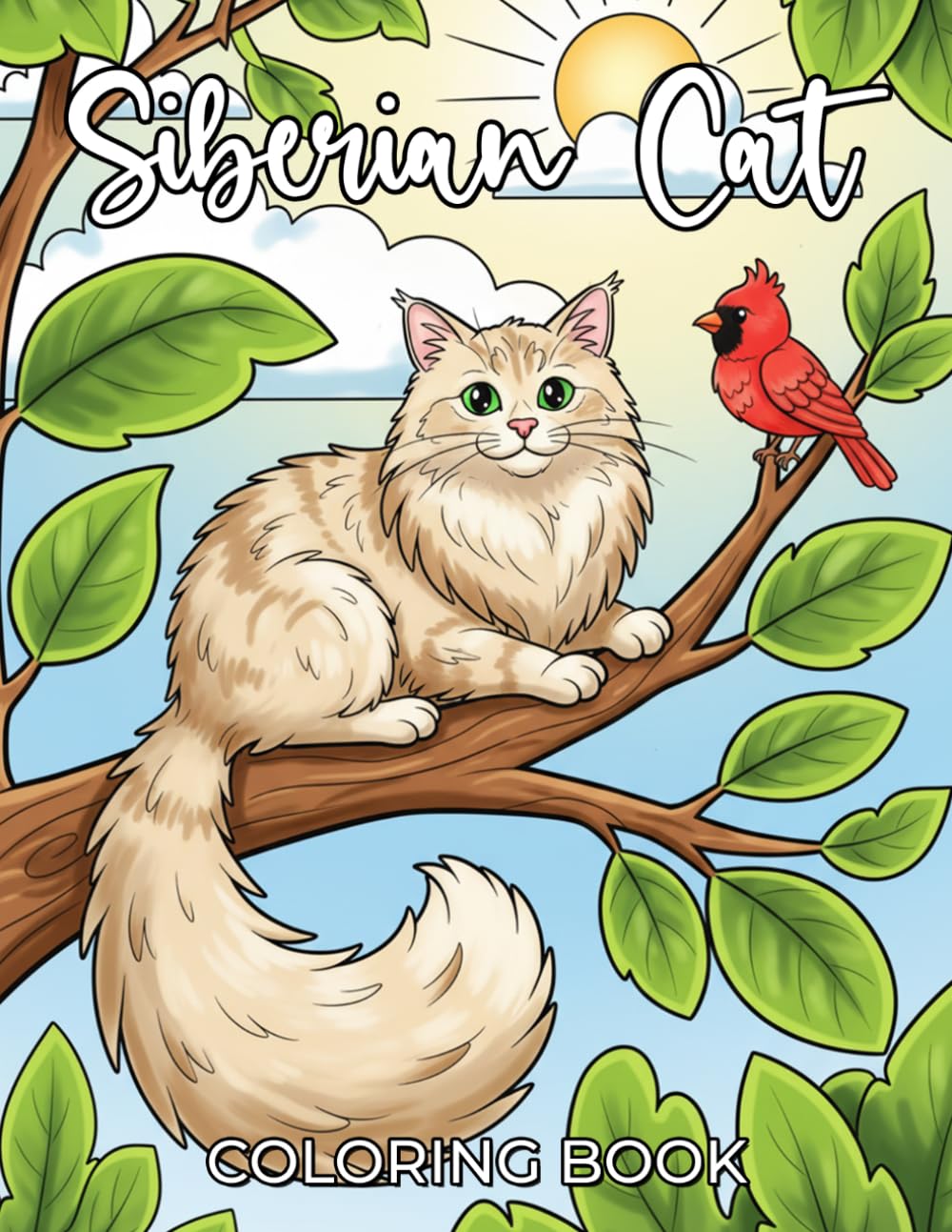 Siberian Cat Coloring Book: A Relaxing Journey Through the Majestic World of Fluffy Siberian Forest Cats and Kittens