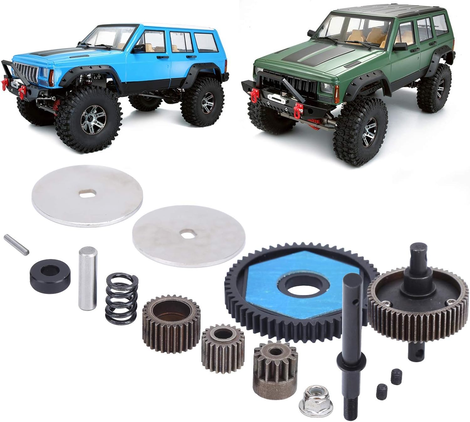 VGEBY Spur Gear, Transmission Gears with Motor Gear Fit for Axial SCX10/SCX10 II 90046 90047 RC Car Model Car Accessories Agears