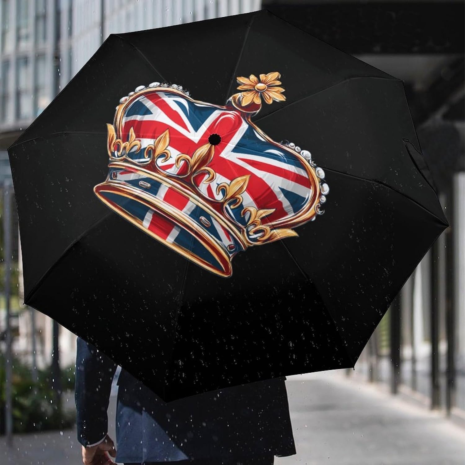 British Union Jack UK Flag Travel Umbrella Windproof UV Rain Portable Folding Umbrellas