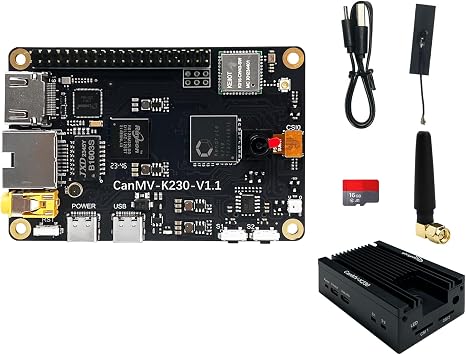 youyeetoo CanMV-K230 Metal Case Kit - Kendryte K230 RISC-V64 Board - 512MB RAM 3X 4K Camera Inputs Support RVV1.0 for AI Edge AIoT