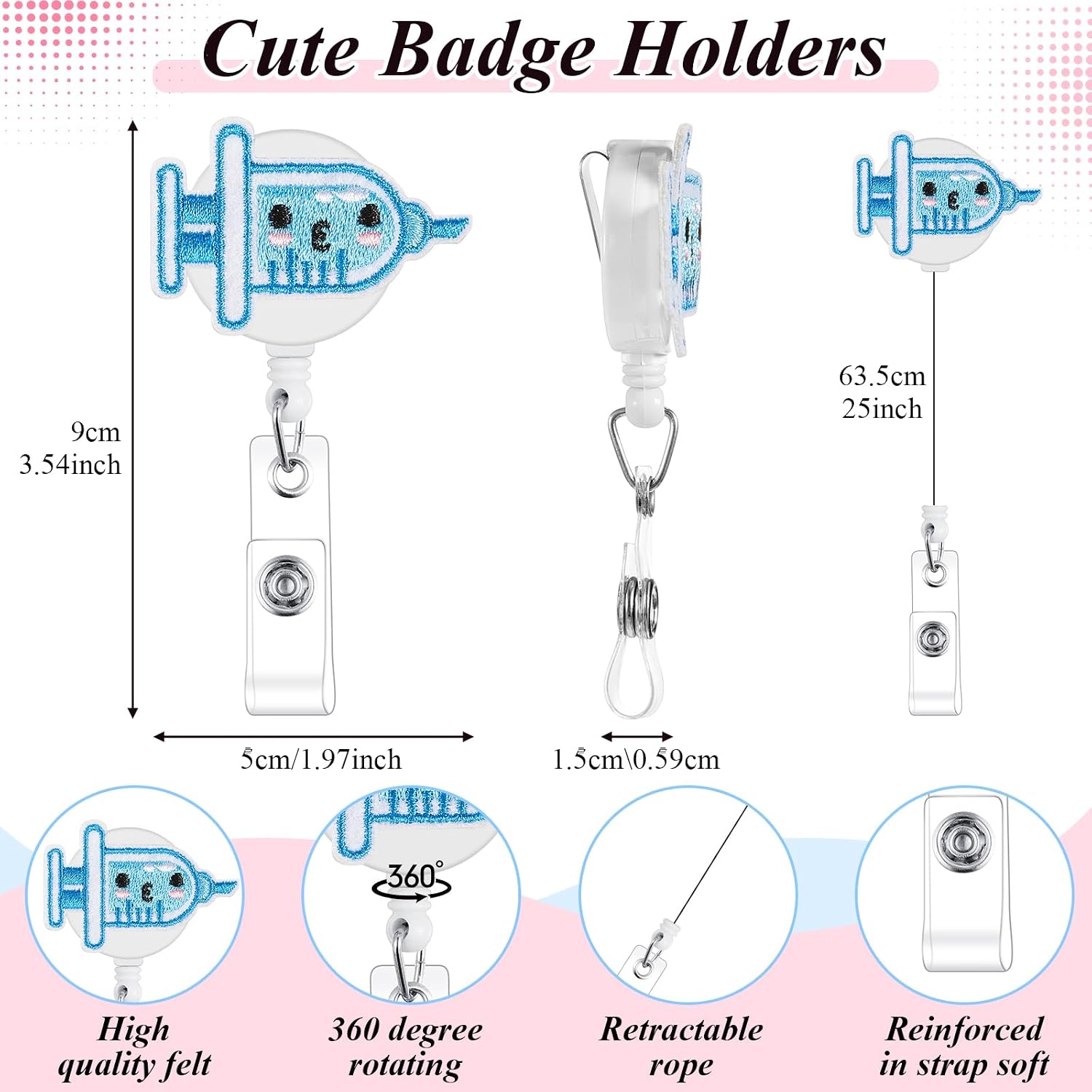 Henoyso 108 Pcs Nurses Week Gifts Bulk 2026 for Women, CNA RN Nursing Appreciation Gifts Bulk, Retractable Nursing Badge Reel Nurse Keychain for National Nurses Student Doctor Graduation(Vibrant)