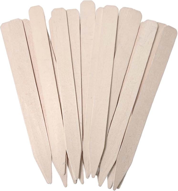Marcadores de plantas de madera 100% natural – 10 pulgadas de alto – para uso en campo y jardín – Identificación de plantas ecológica y sostenible – Hecho en Estados Unidos – (paquete de 25)