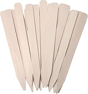 100% Natural Wood Plant Markers - 10 Inches Tall - for Field and Garden Use - Eco-Friendly & Sustainable Plant Identification - Made in USA - (Pack of 25)