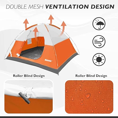 Miniatura 4 de Tienda de campaña impermeable para 234 personas para camping, ligera y fácil de instalar, tienda de campaña para senderismo al aire libre, tienda de