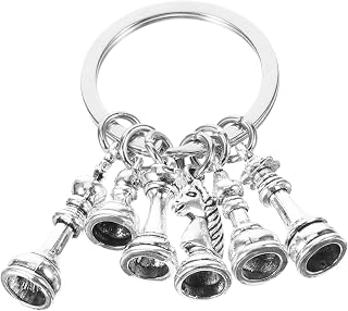 Creative Chess Piece Keychain Zinc Alloy Silver Retro Decorative