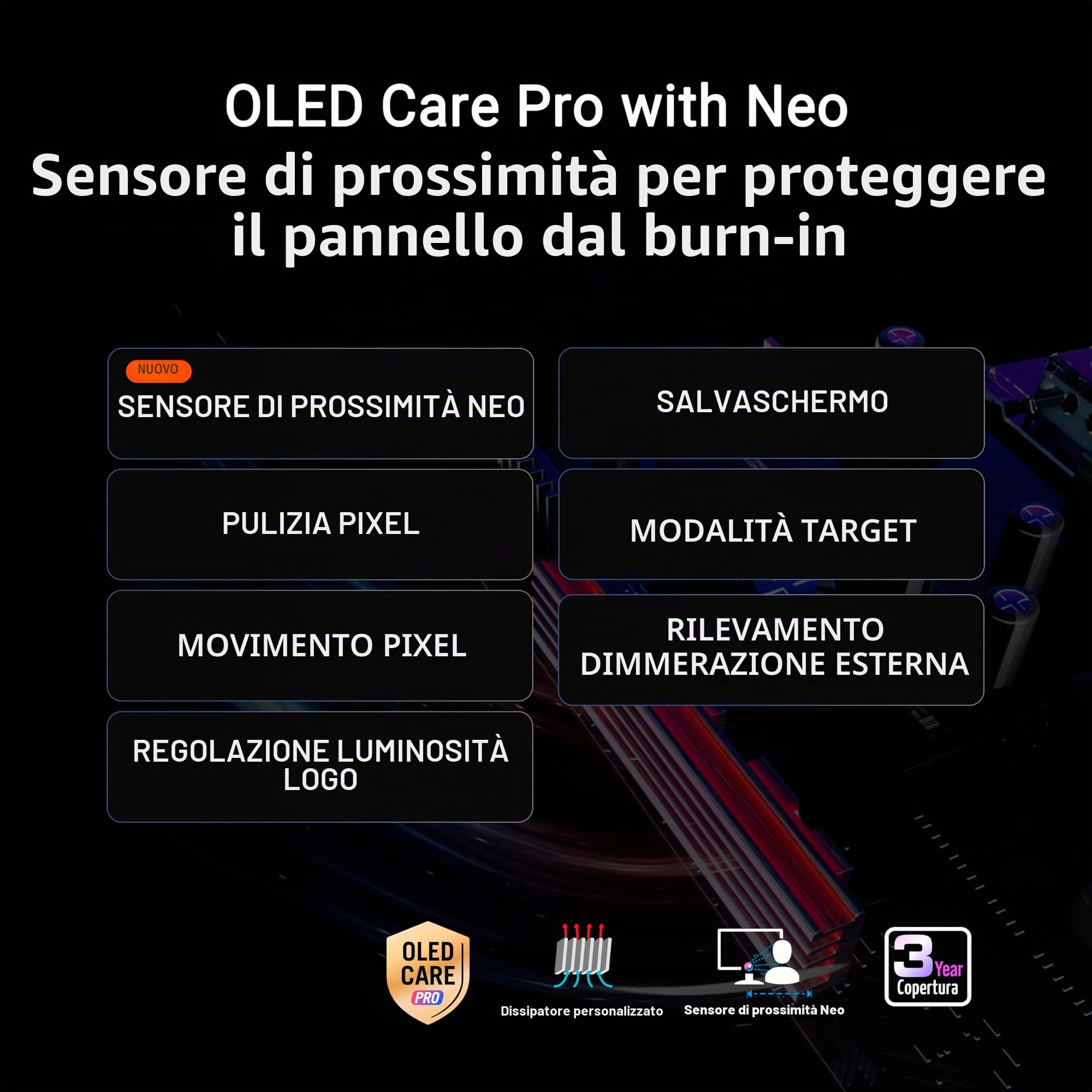 ASUS ROG Strix OLED 27" 1440P Gaming Monitor (XG27AQWMG) ― QHD, TrueBlack Glossy Tandem OLED, 280Hz, 0.03ms, Neo, Sensore di prossimità, DisplayHDR True Black 500, 99% DCI-P3, DisplayWidget, garanzia