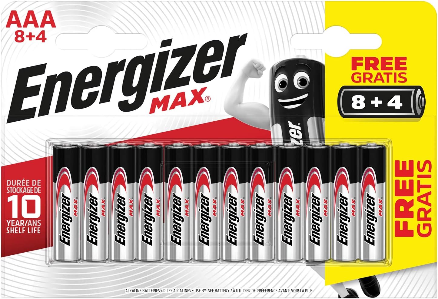Long-Lasting Alkaline Power | 12 x AAA Batteries