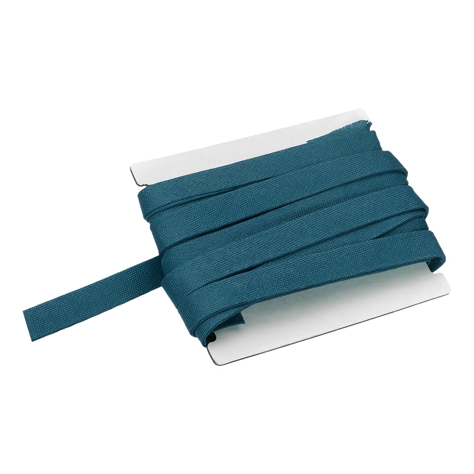 sourcing map Double Fold Bias Binding Tape, 1/2 Inch x 6 Yards Cotton Twill Tape Trim Ribbon for Sewing Wrapping Craft DIY, Dark Blue Green