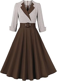 12 Engagement Party Guest Outfit Ideas That Feel Polished and Easy 11 Women's Vintage Tea Dress V-Neck 3/4 Sleeves Plaid A-Line Cocktail Party...