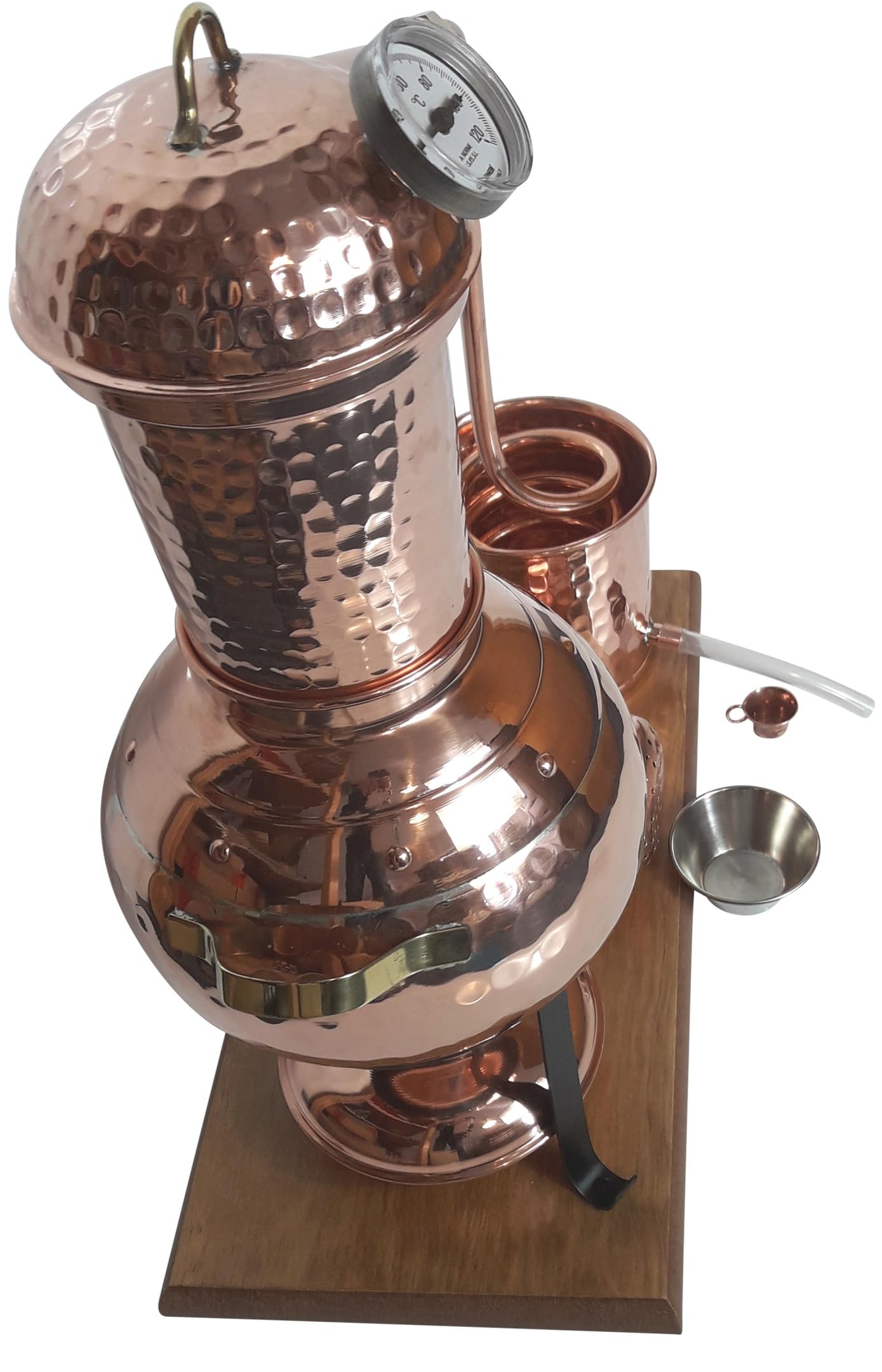 Destille 2 Liter Modell Kalif mit Aromakorb, Thermometer und Spiritusbrenner (Aktuelles Modell; Premiumedition II)