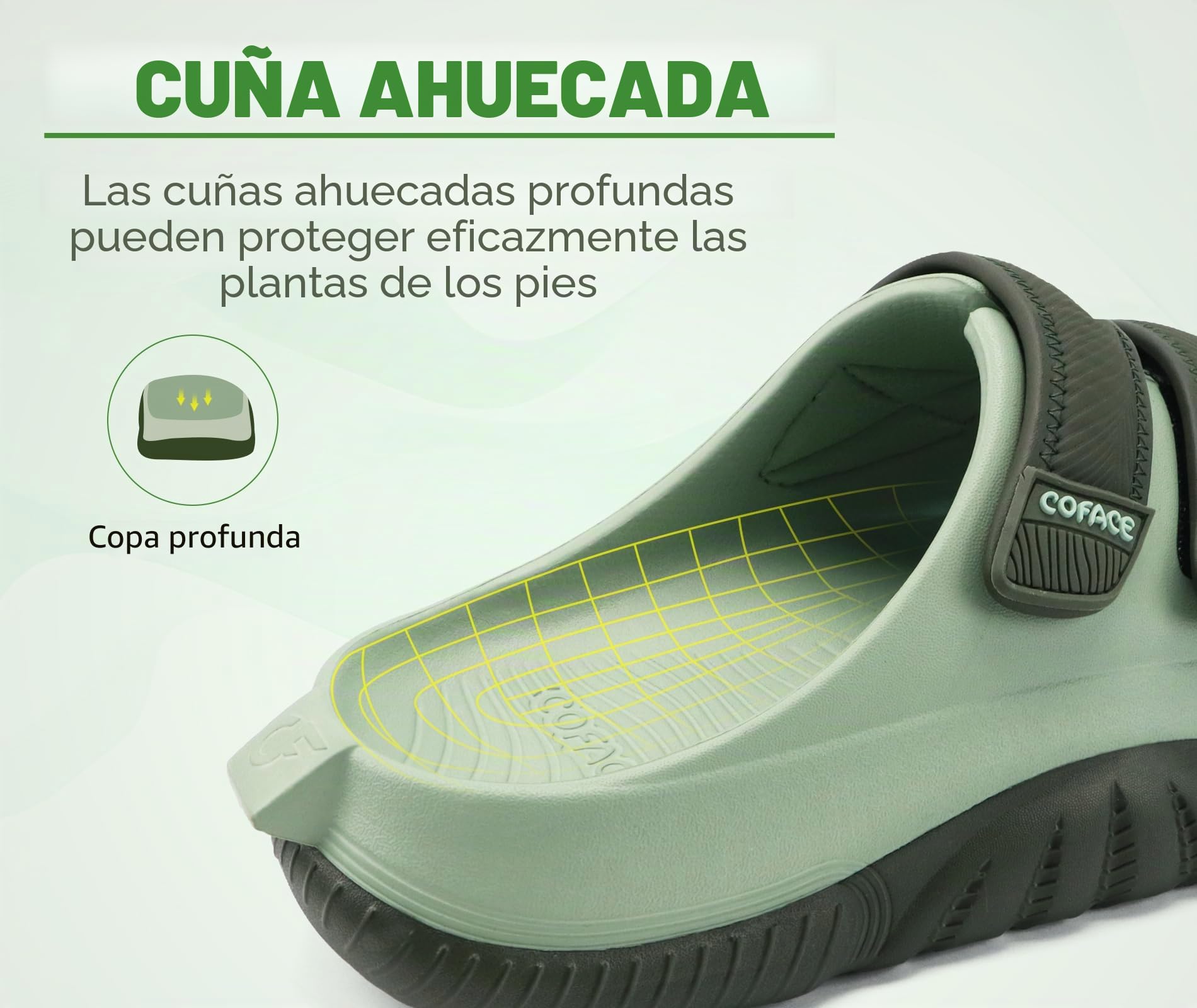 COFACE Sandalias de recuperación hombres Sandalias ortopédicas deslizantes caminar Ajustables acolchado grueso Ortopédicas Hombre Fascitis plantar Confortables Casual Al aire libre Talla 40-48