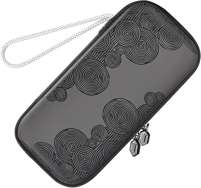 PALPOW Switch Case Compatible with Nintendo Switch/OLED/Lite for Zelda Fans, Portable Switch Carry Case with 10-Game-Card Slots & Accessories Storage - Black