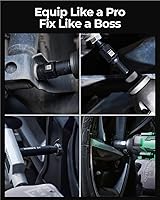 Vista 8 de toolant Kit extractor de pernos de impacto de 46 piezas, kit de herramientas de llave para quitar pernos y tuercas, extractor de pernos despojados