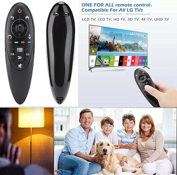 Universal Remote Control, Replacement Remote for 3D AN-MR500G AN-MR500 MBM63935937 with 10m Range Comfortable Touch Black