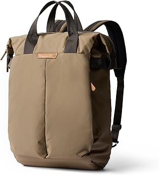 حقيبة Bellroy Tokyo Totepack، حقيبة ظهر قابلة للتحويل منسوجة مقاومة للماء وحقيبة حمل - كاكي