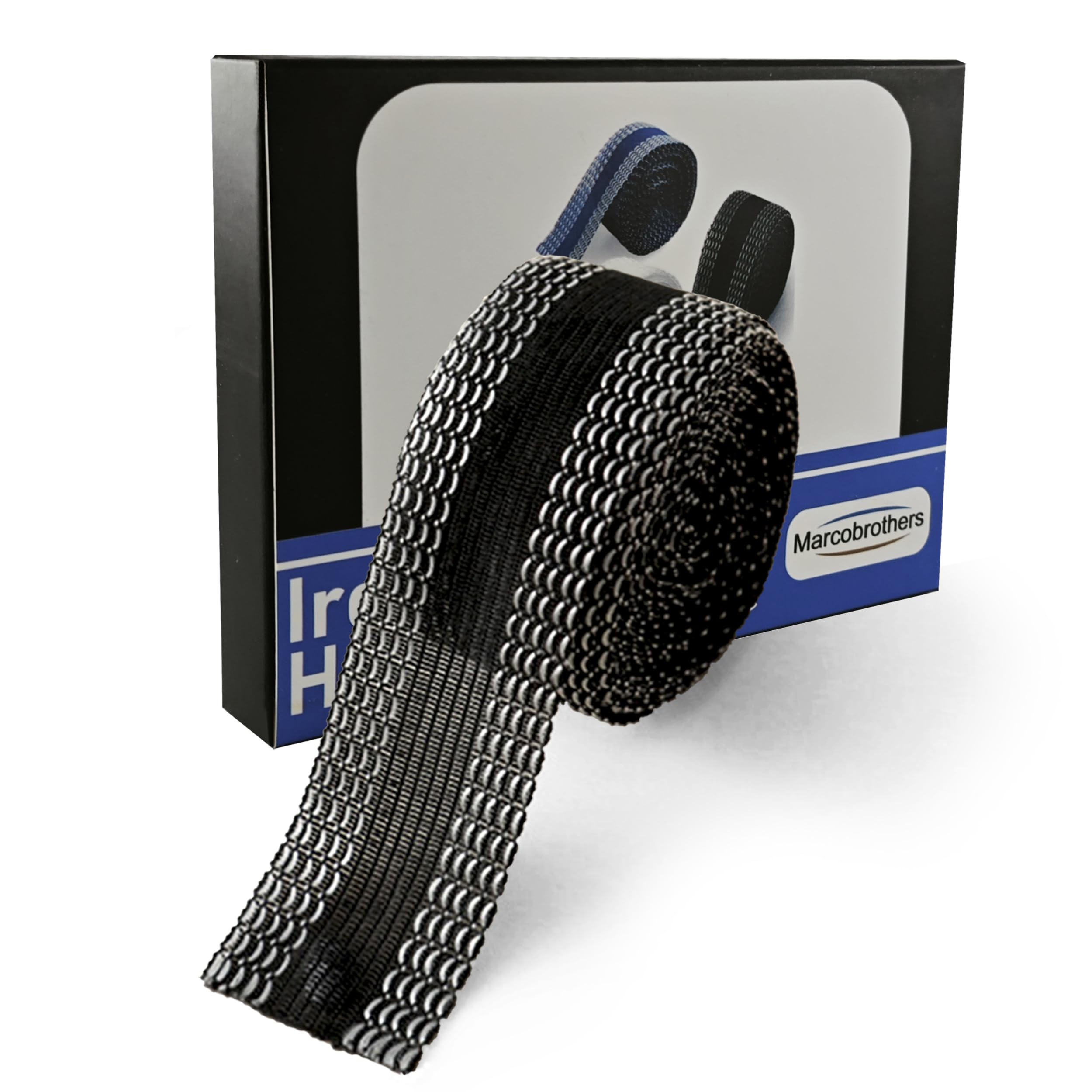 marcobrothers iron-on instant hem tape 55 yard permanent no sew hemming tape washable hem adhesive tape hem fabric tape black 55 yard  1 roll