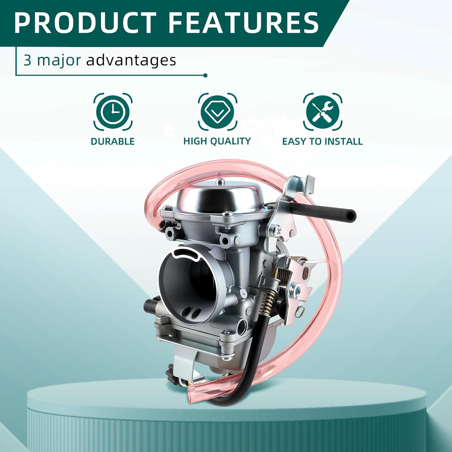 AUTOKAY ‎KLF300 Carburetor Fits for Kawasaki Bayou 300 KLF300 KLF 300 KLF300A KLF300B KLF300C 1986-2005 ATV Carb