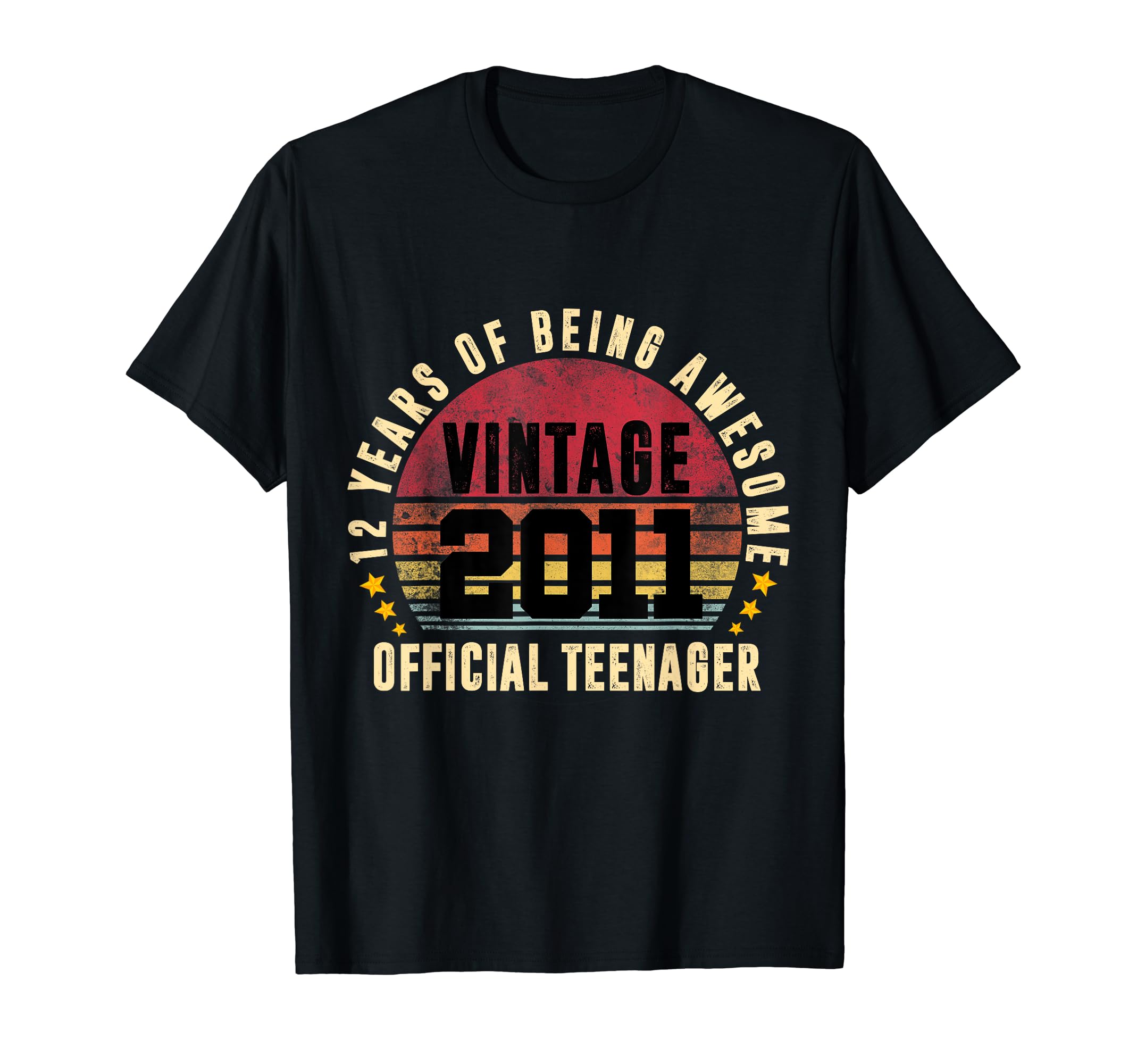Vintage 2011 12 Year Old Official Teenager 12th Birthday T-Shirt