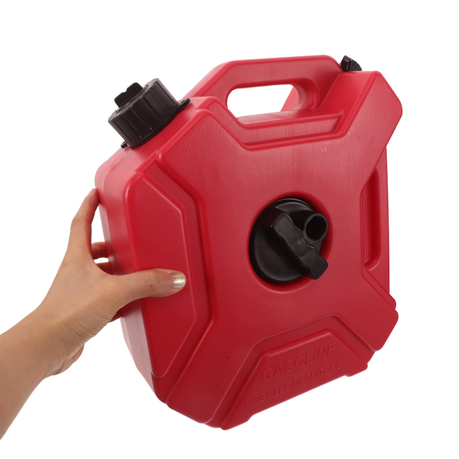 Toyvian Contenedor de Combustible 5l para Motos y Coches, Plástico Metal