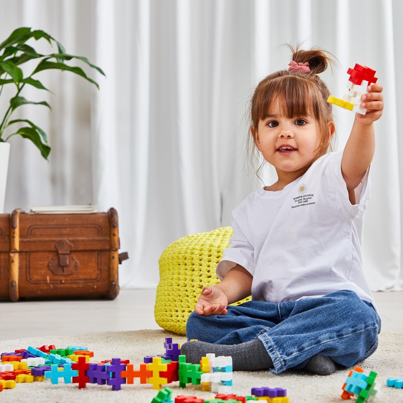 PLUS PLUS Building Blocks Toy, 100 Large Durable Pieces, Kids Construction Toys - Image 2