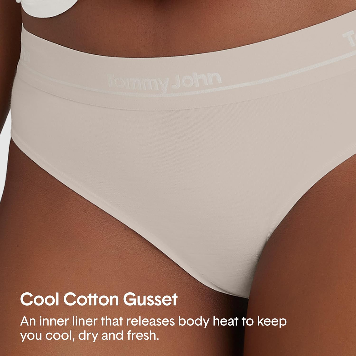 Tommy John Women's Second Skin Modal Logo Waistband Bikini Underwear - Image 5