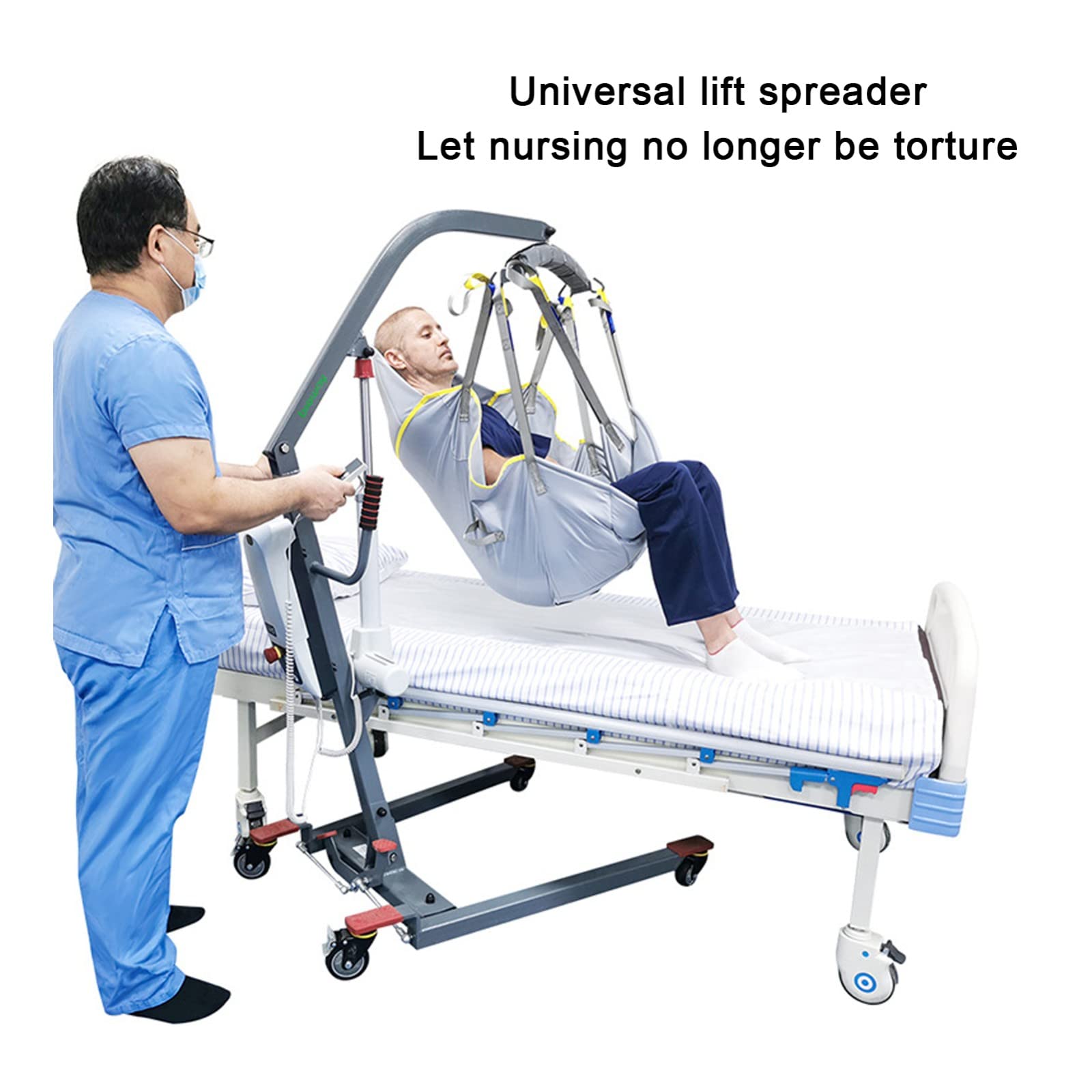 Écharpe de jambe divisée pour personnes âgées handicapées, élingues de levage du patient, élingue de levage du corps entier avec support de tête, élingue de douche, élingue de transfert pour bariatriq