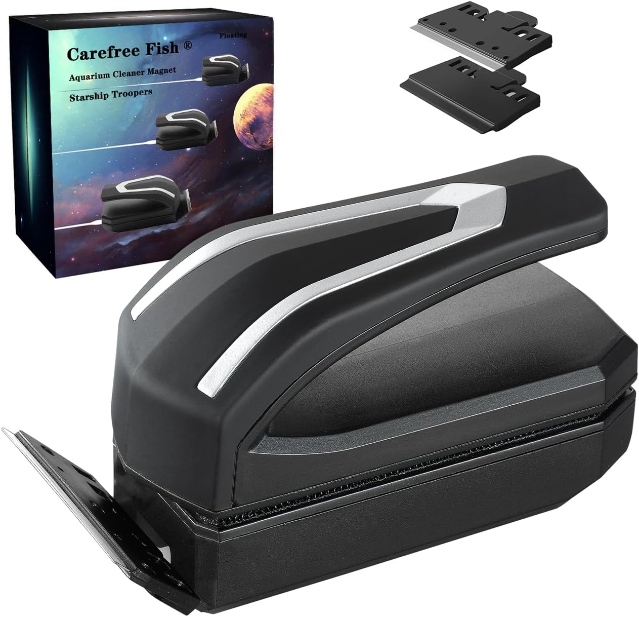 Carefree Fish Aquarium Super Strong Magnetic Cleaner Glass Fish Tank Megnet Brush Algae Scrapers Floating SZXKCLS M