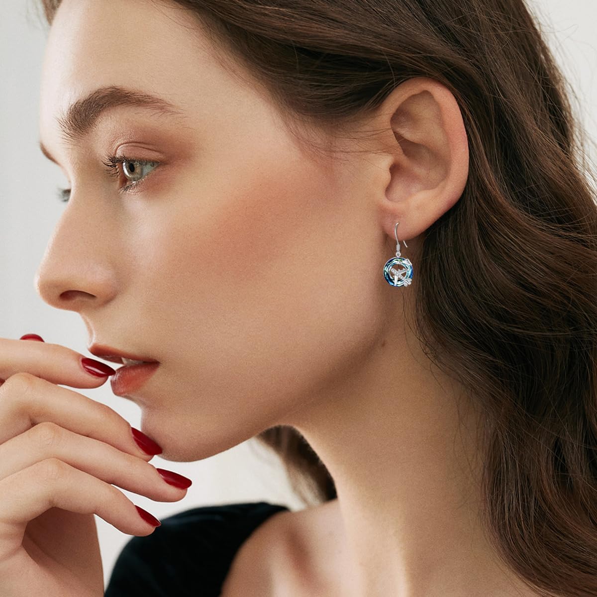 Airplane Earrings Sterling Silver Travel Airplane Dangle Earrings Airplane Jewelry for Women Pilot Aviation Lovers - Image 2