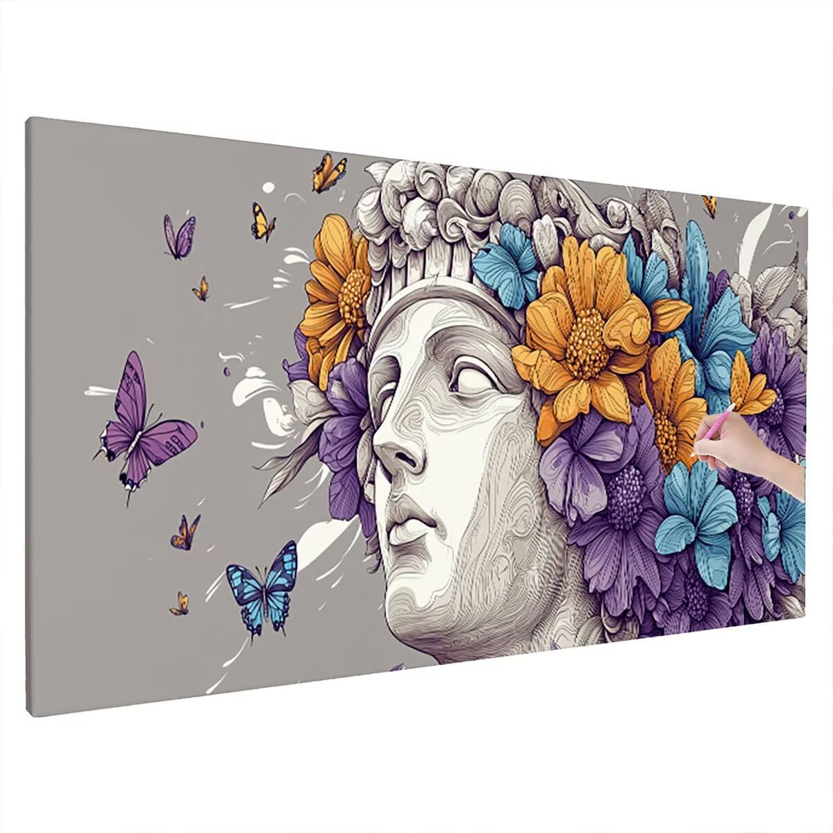 200 x 80 cm diamentowe malowanie duży człowiek, kreatywne hobby dorośli haft diamentowy pełny zestaw, kwiat malarstwo diamentowe rzemiosło cyrkonie malarstwo dla dorosłych, obraz do dekoracji ścian