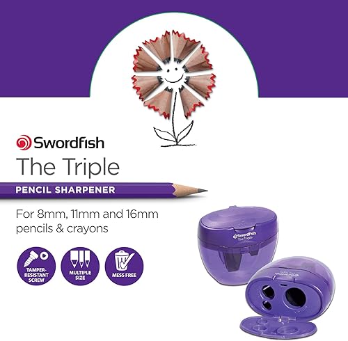 Miniatura 6 de Swordfish The TripleSacapuntas Ref 40228, Púrpura paquete de de 1