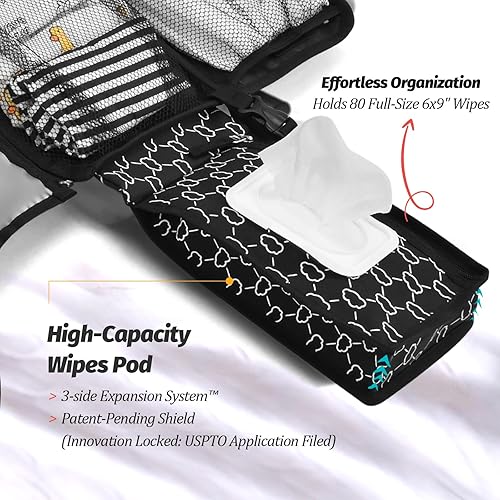 Miniatura 5 de Cambiador de pañales portátil, cambiador portátil con bolsillo para toallitas, cambiador de pañales impermeable, cambiador portátil para bebé,