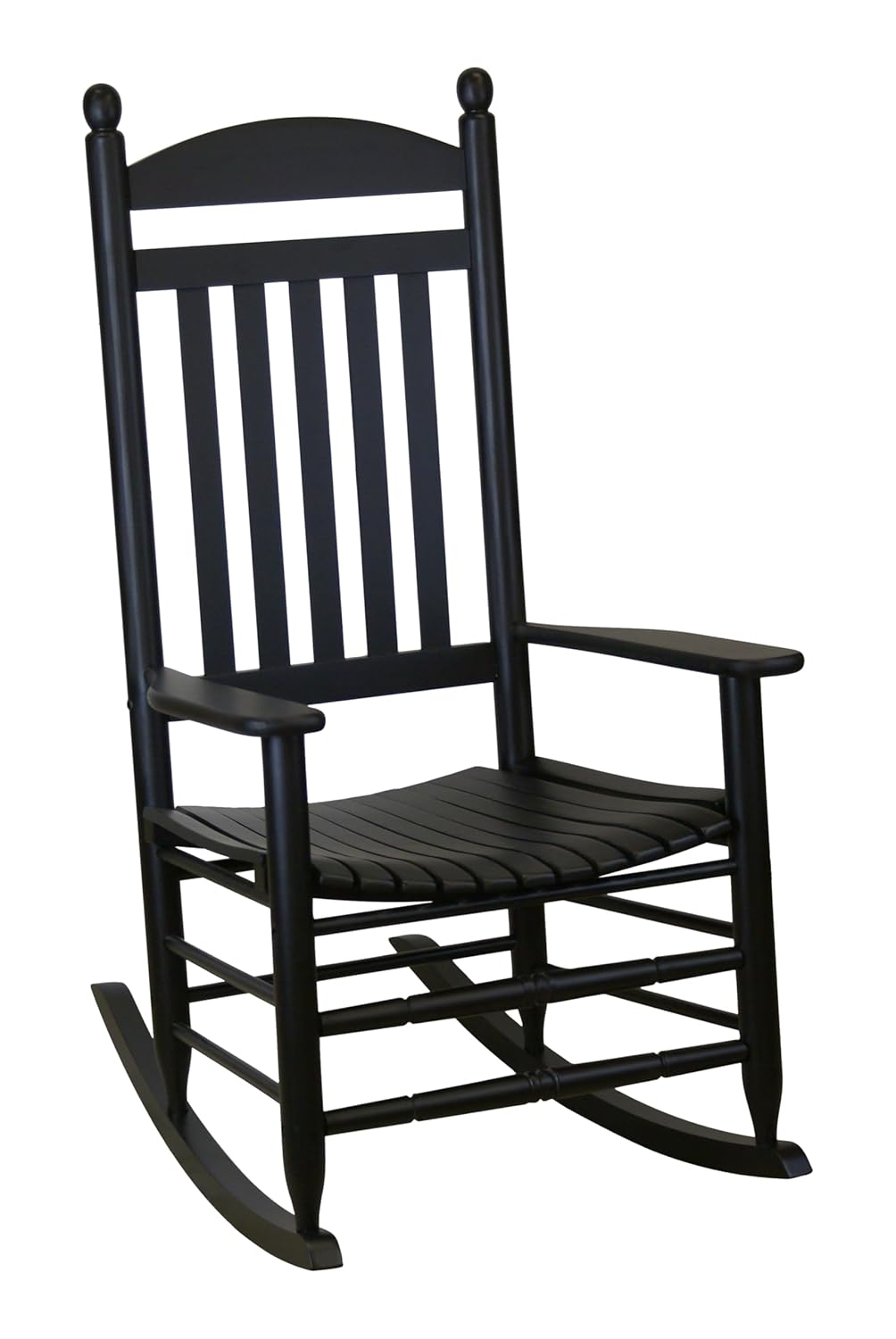 HINKLE Slat Back Rocker 48" H X 28" W X 34" D Black
