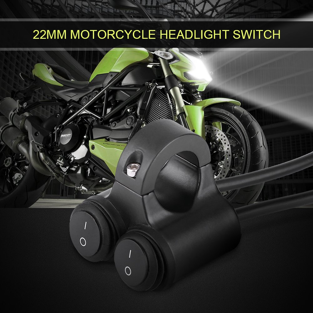 22mm Motorradlenker Schalter Für Scheinwerfer & Hupe – Universal, Wasserdicht, Aluminium