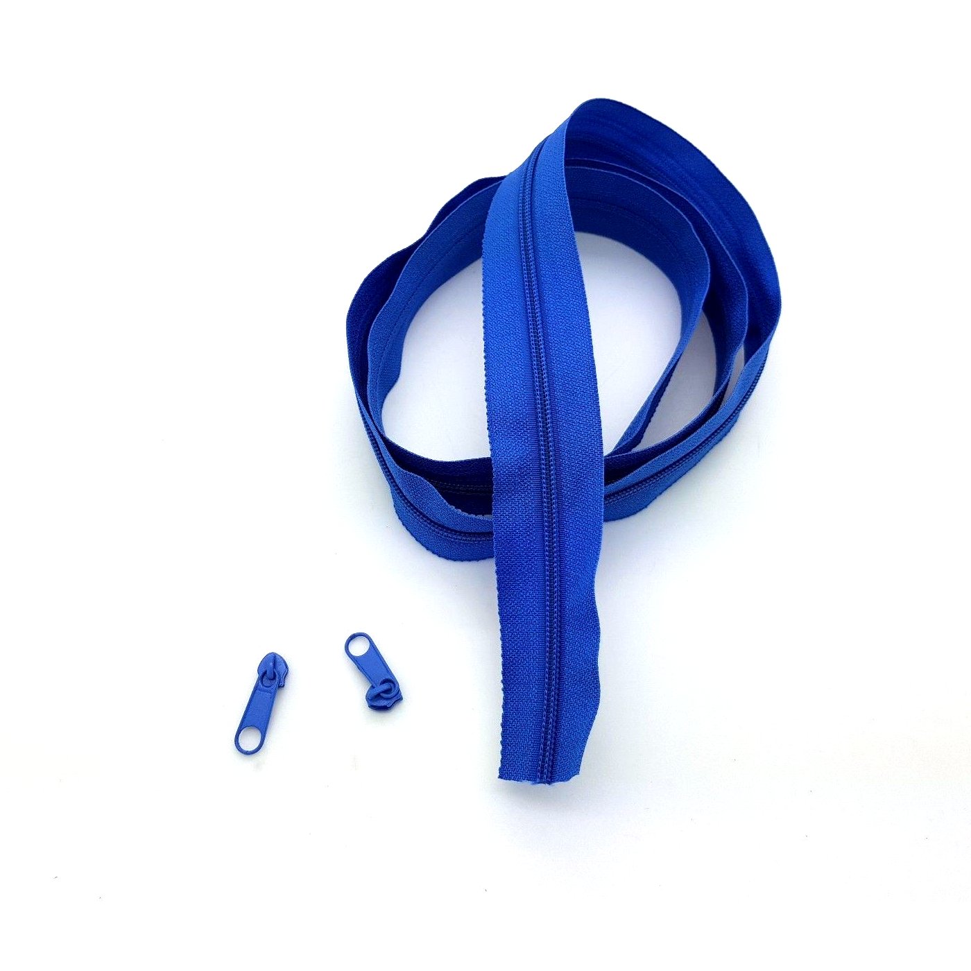 Zipper Tape Size #3 Nylon Coil Spiral Continuous Zip Zipper + 2 Sliders per 1 Metre for Clothes Jacket Coat Backpack DIY Crafts (Blue 219, 5 Metres + 10 Sliders) โ image 1