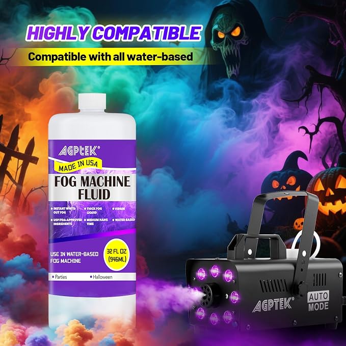 Líquido para máquina de humo AGPTEK 32oz base agua miniatura 8