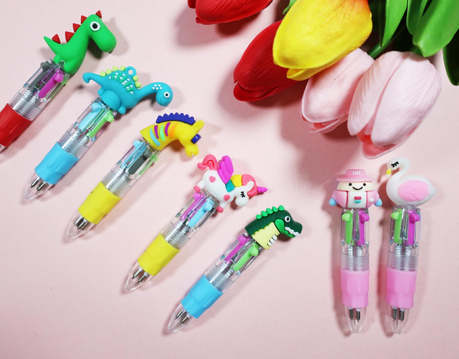 Awinker Pack de 40 Stylos 4 Couleurs pour Enfants - Idéal pour Pochette Cadeau Anniversaire Enfant Invites