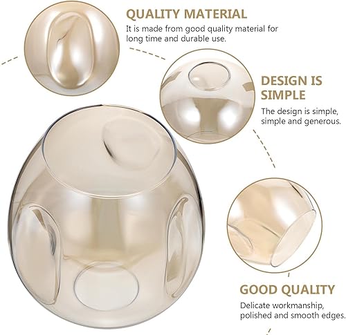 Miniatura 5 de OSALADI Reemplazo de pantallas de lámpara de cristal, pantalla colgante transparente, globos de repuesto para lámpara de cristal, cubierta de