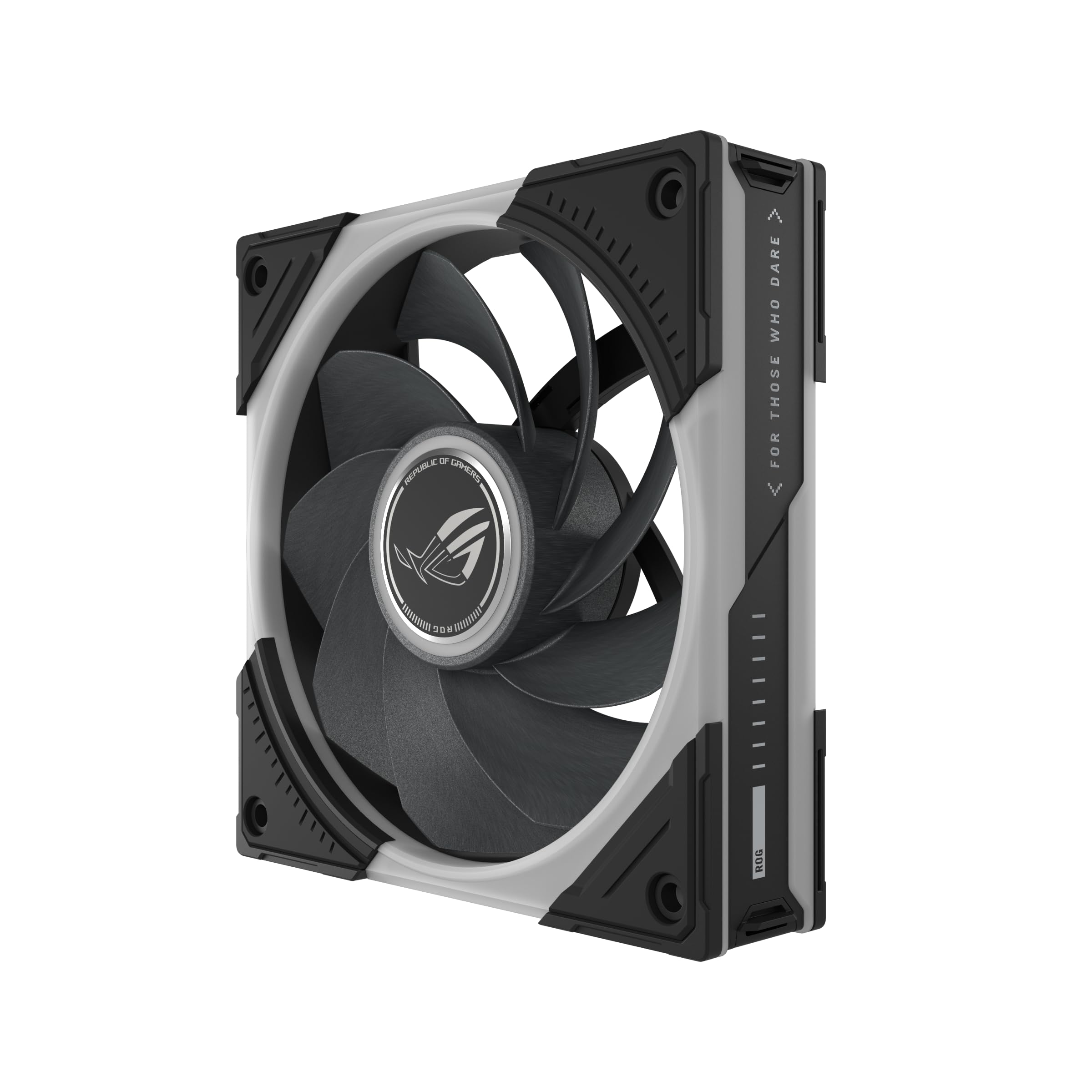 ASUS ROG Eurux GR120 ARGB Reverse PWM Lot de 3 ventilateurs PWM 120 mm PWM, 2200 tr/min, chaîne en marguerite brevetée, éclairage personnalisé, moyeu de ventilateur
