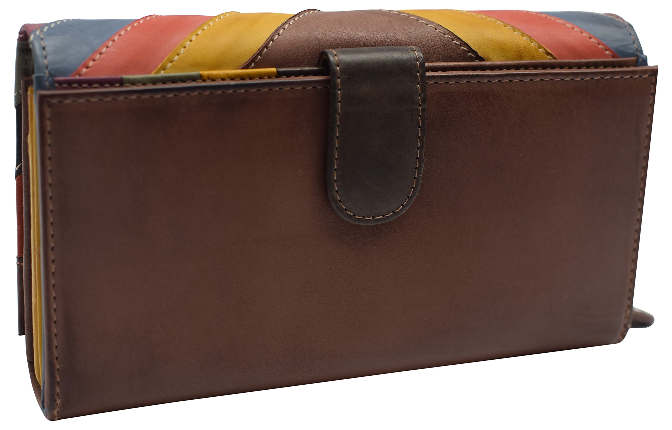 Swiss MarshallWomens Wallet RFID Blocking Genuine Leather Large Capacity Clutch Purse Smartphone Wallet Credit Card Holder (Multicolor)