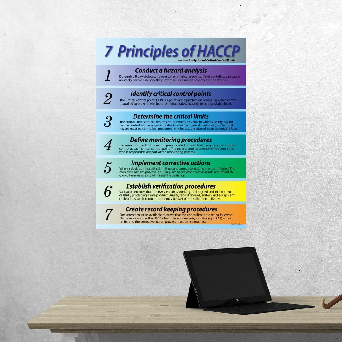 Amazon.com: Lean Manufacturing Posters 7 Principles of HACCP